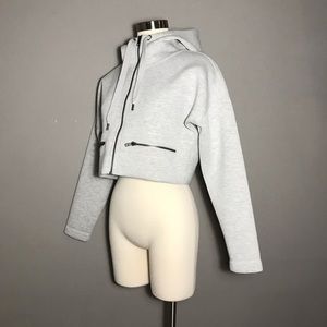 Athleta scuba crop zip-up hoodie